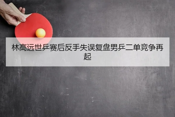 林高远世乒赛后反手失误复盘男乒二单竞争再起